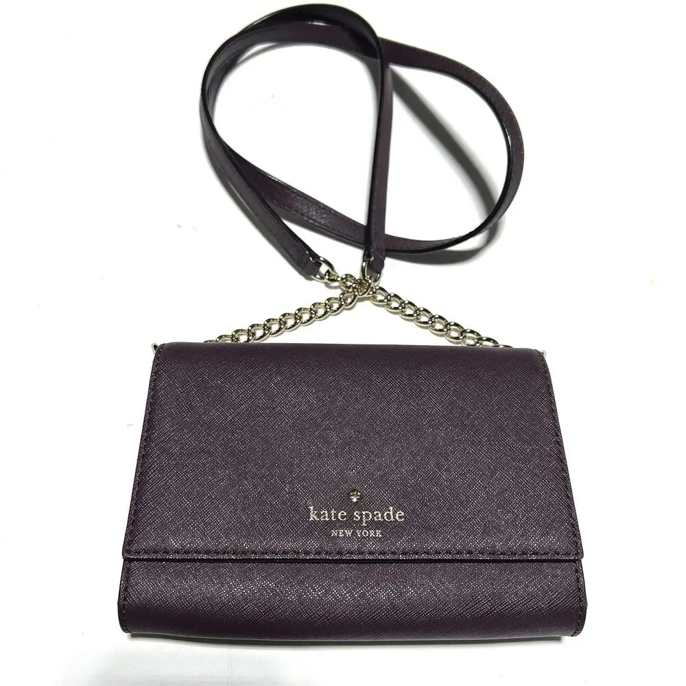 Kate Spade New York Cami crossbody Burgundy Saffiano Leather